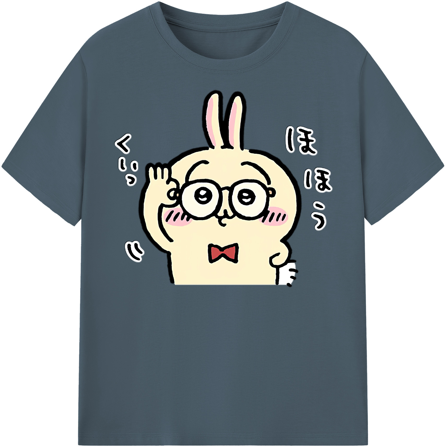 （画像用） ちいかわ うさぎ Chii-kawa usagi 綿100％半袖Tシャツ（フロントプリント）